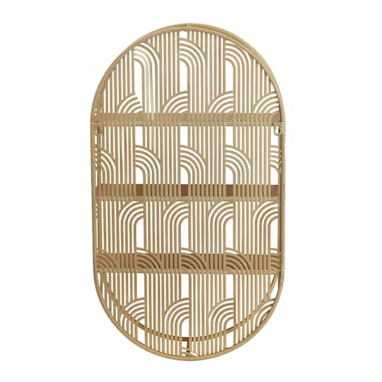 Gold Glam Wall Shelf, 16" x 6" x 28"